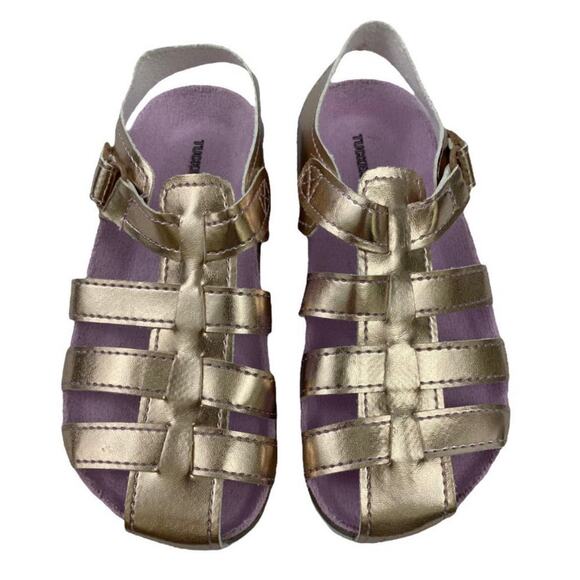 New in Box Tucker + Tate Girls Fisherman Sandals Rose Gold Pink Casual Summer 9M - Picture 4 of 8